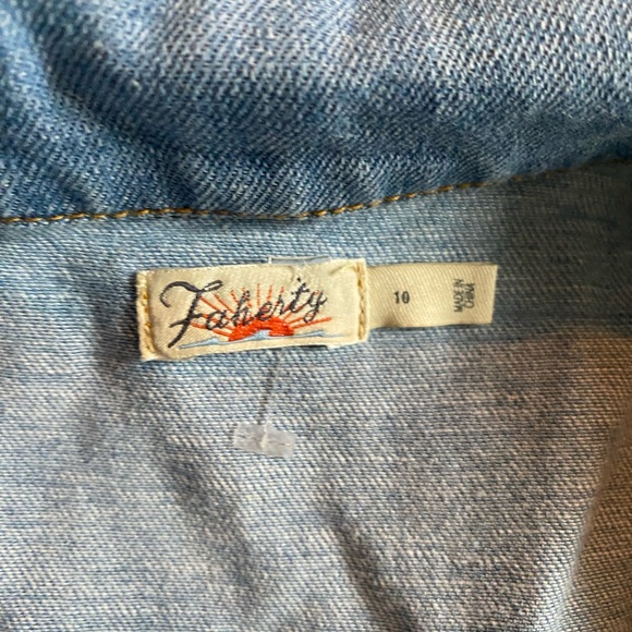 Faherty Denim Sleeveless Romper no belt - Picture 2 of 3